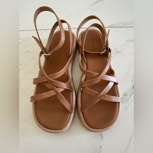 Madewell Tan Strappy Sandals